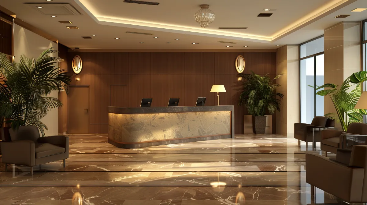 Hall de entrada de empreendimento de luxo